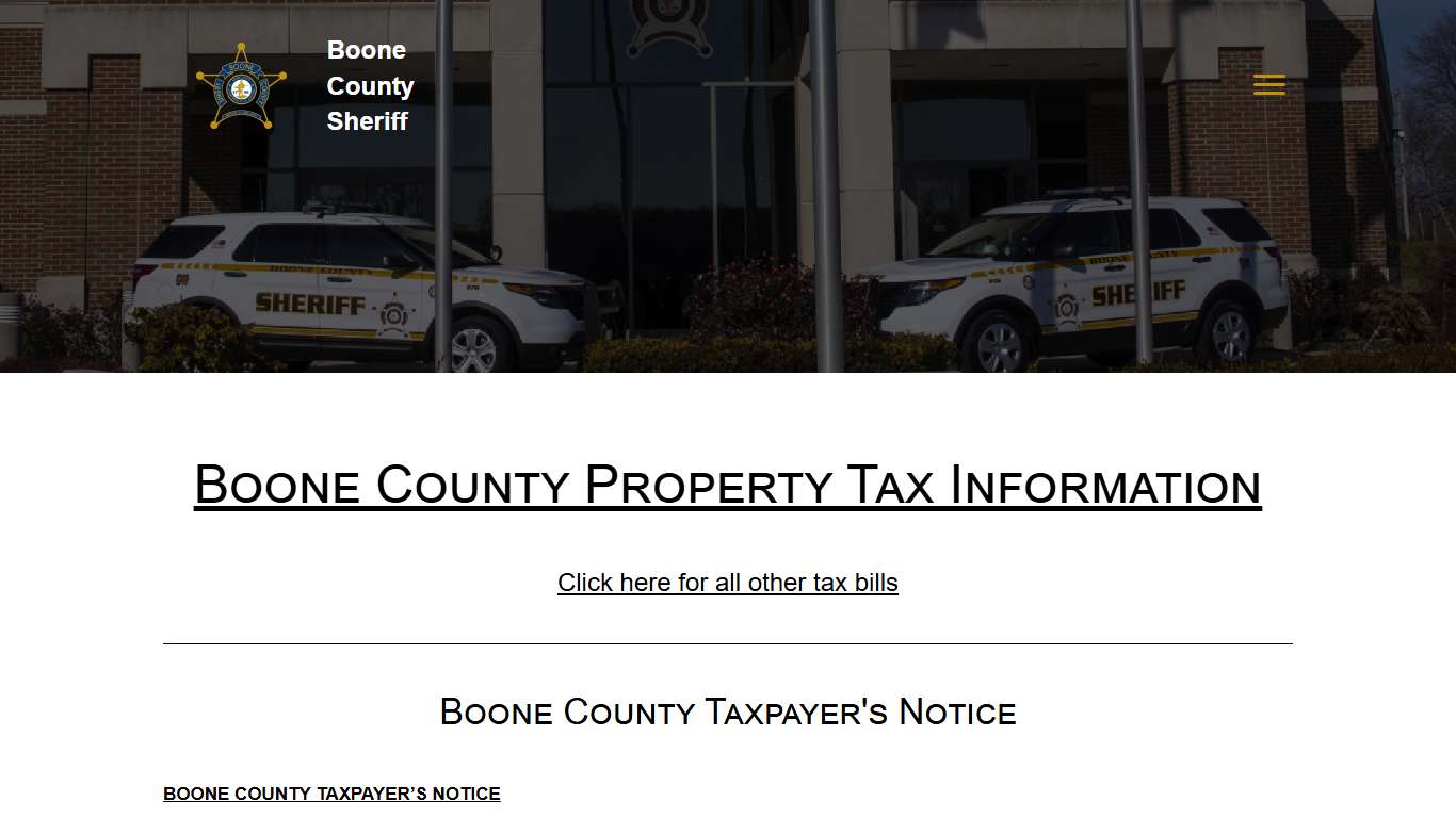Property Tax Information | Boone County Sheriff's Office